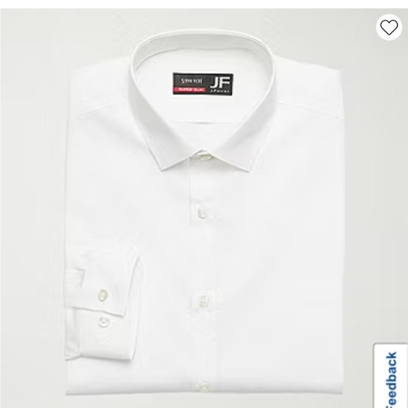 jf j.ferrar Other - J.Ferrar White Collared Button Down - Slim Fit